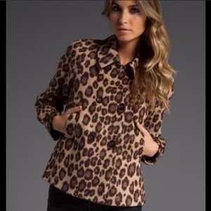 Rebecca Taylor leopard swing coat